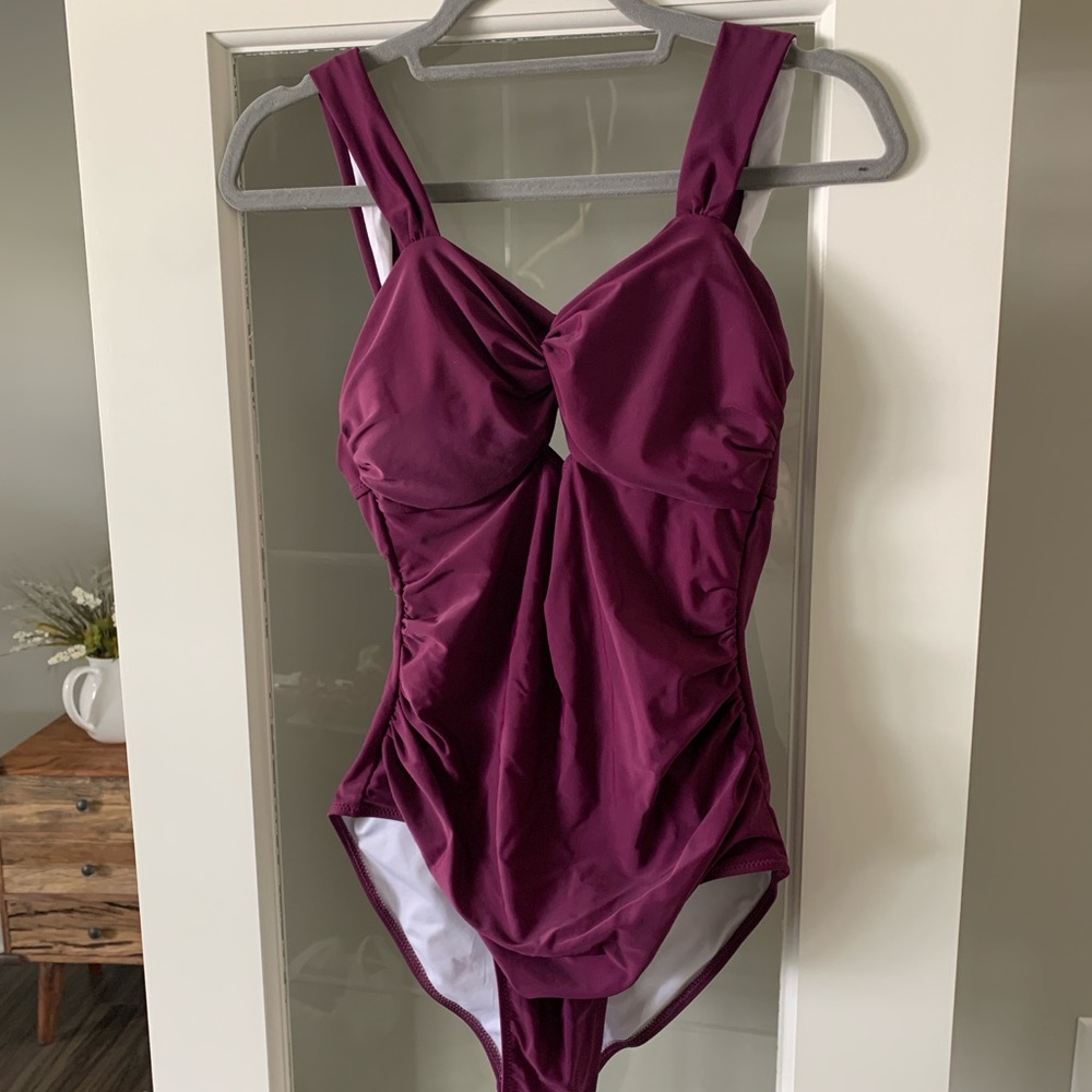 Never worn Elegant Plum One-Piece Swimsuit